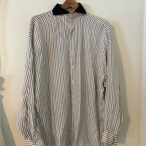 Vintage 1970s Gianni Versace Striped Button-Up Shirt designer
